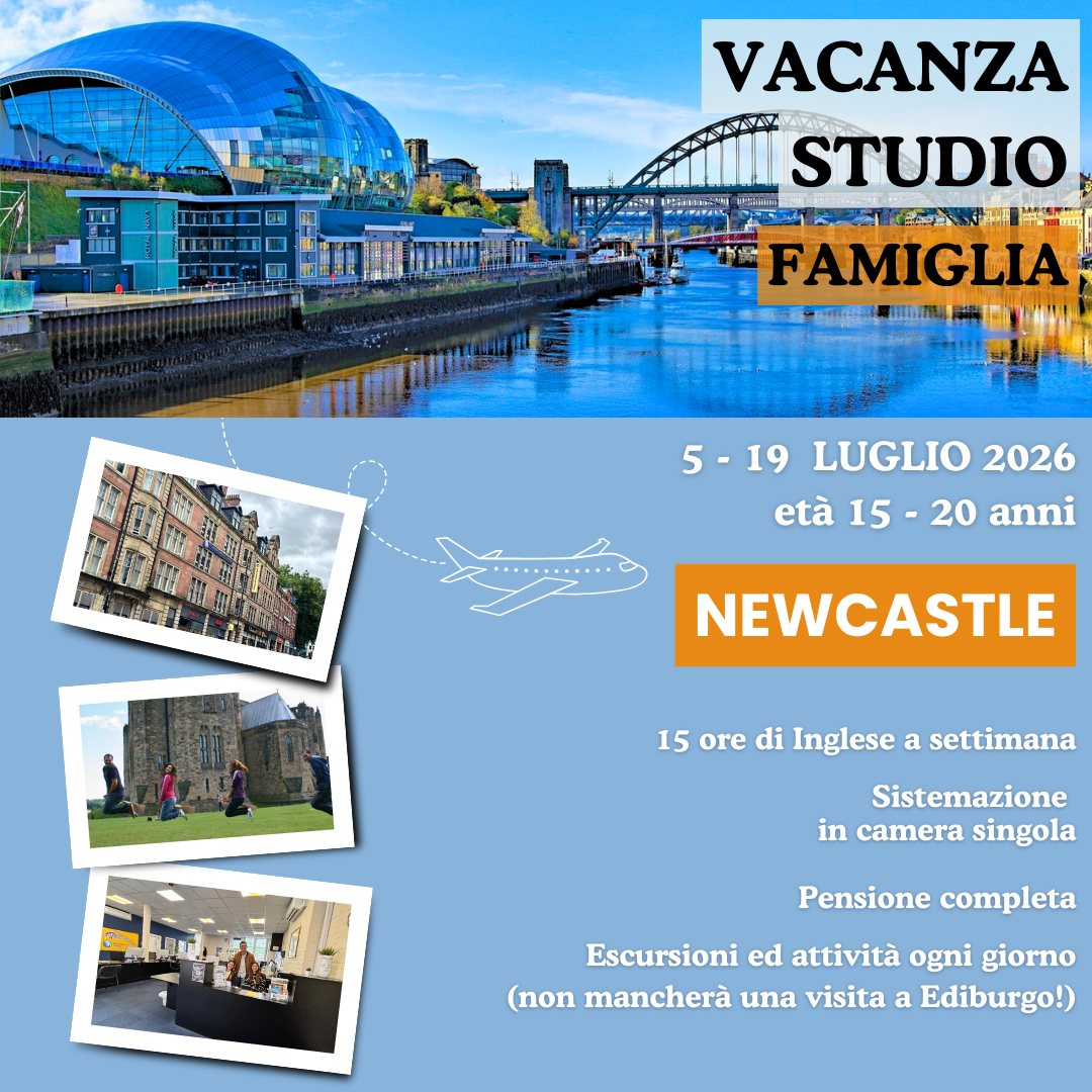 15-20 anni: Vacanza Studio in Famiglia – Newcastle